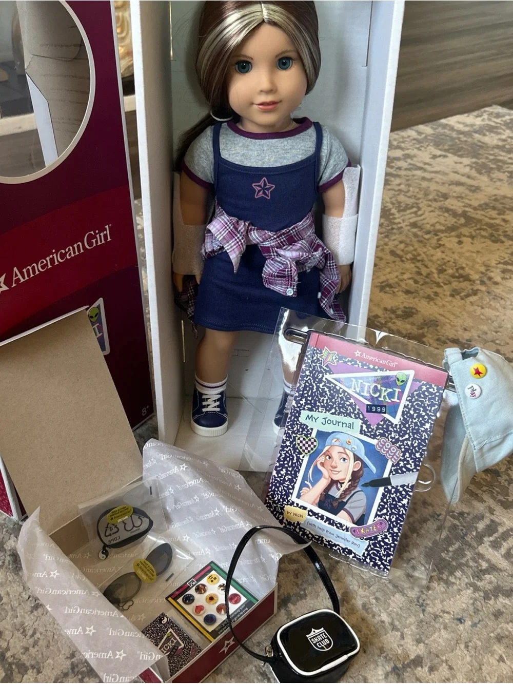 American Girl Nicki 1999 Hoffman Doll & Journal Accessories Included 18 Inch
